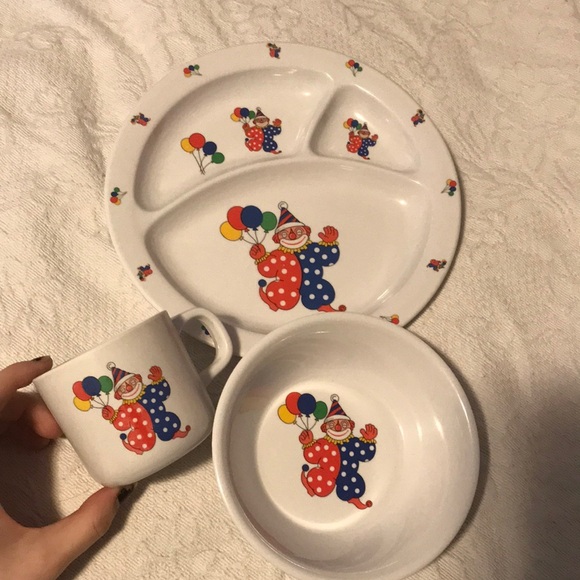 VTG Melamine Clown Set - Picture 1 of 6